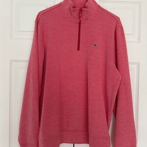Vineyard Vines Men's Pink Zip-Up Sweater